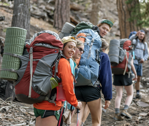 photo of students hiking