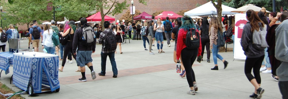 Photo of Students at a campus event