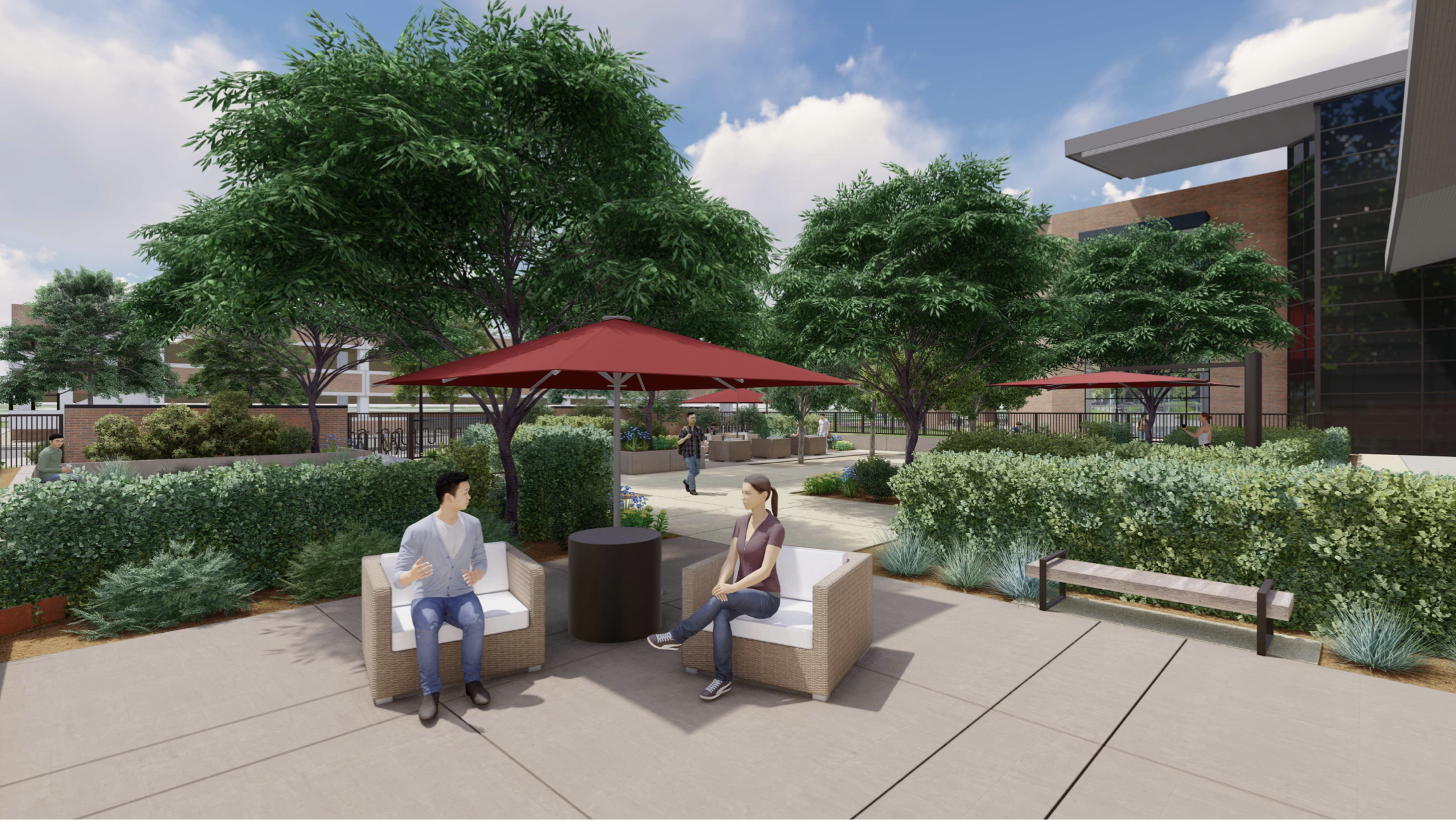 Rendered Image of WREC Outdoor Space
