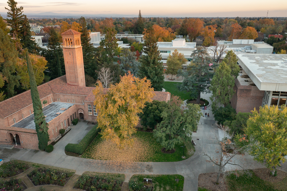 Aerial view of California State University Chico