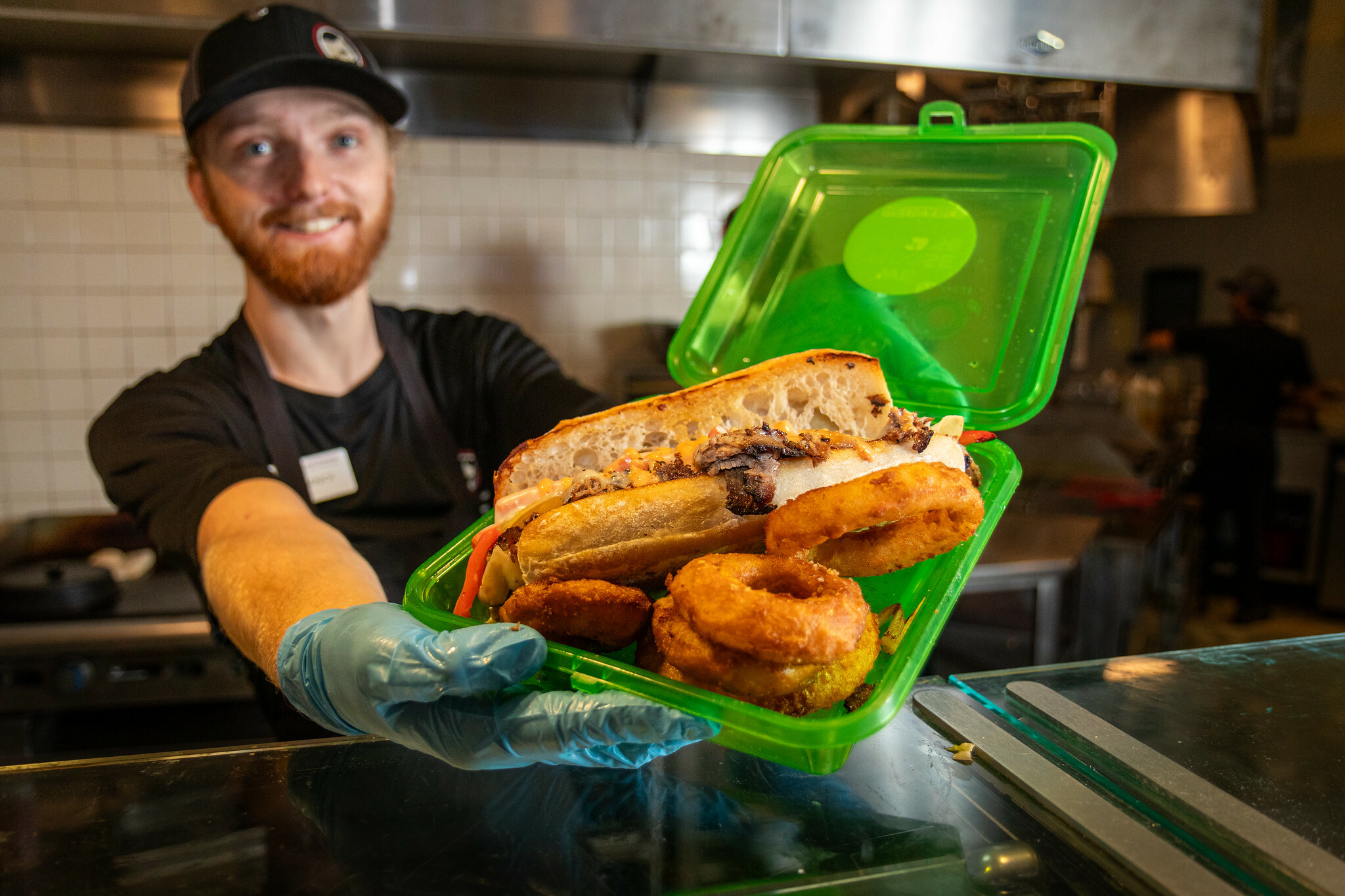 Photo of student holding food