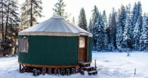 Yurt in snow