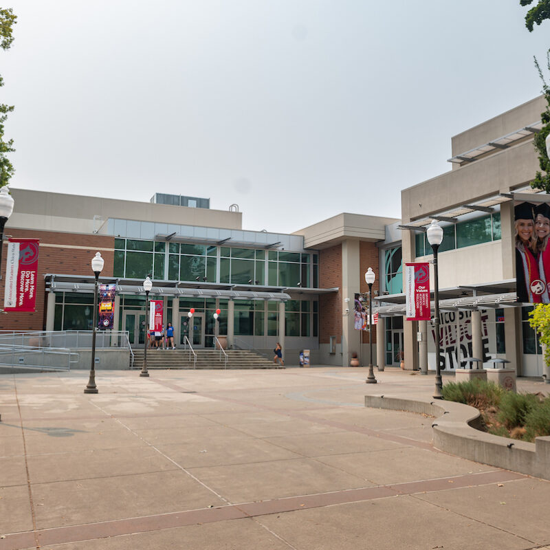 View of the outside of the Bell Memorial Union