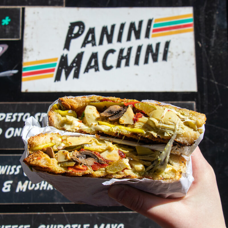 Panini sandwich from Panini Machini food truck.